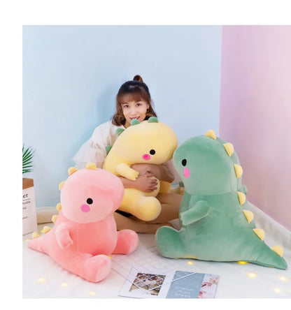 25-50cm Super Soft Lovely Dinosaur Plush Doll Cartoon Stuffed Animal Dino Toy for Kids Baby Hug Doll Sleep Pillow Home Decor