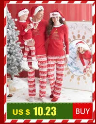 Christmas Homewear Family Clothes Print Long Sleeve Sleepwear Tracksuit Mother Daughter Father Son Matching Outfits Baby Rompers