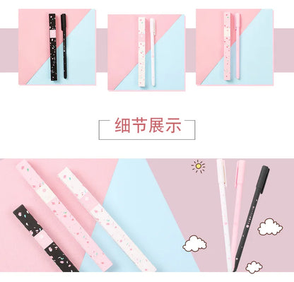 0.38mm Sweet Kawaii Cherry Blossom Gel Ink Pens Cute Sakura Pen Business Signature Pen School Office Writing Supplies Stationery