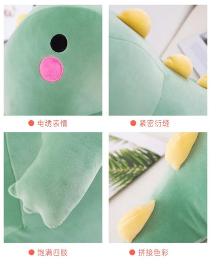 25-50cm Super Soft Lovely Dinosaur Plush Doll Cartoon Stuffed Animal Dino Toy for Kids Baby Hug Doll Sleep Pillow Home Decor