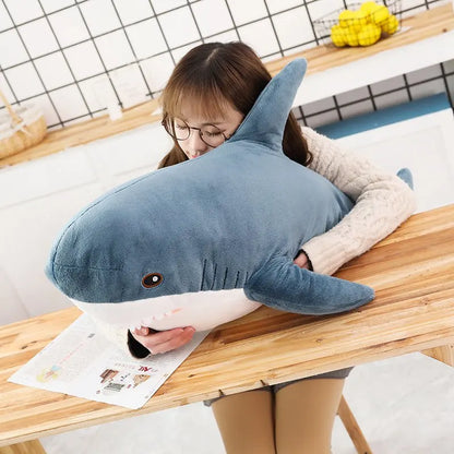 80/100/140cm Giant Shark skin Plush Toy Soft Plush Shark Skin Semi-finished Coat Fish Pillow Toys Dolll Gift for Kids Child