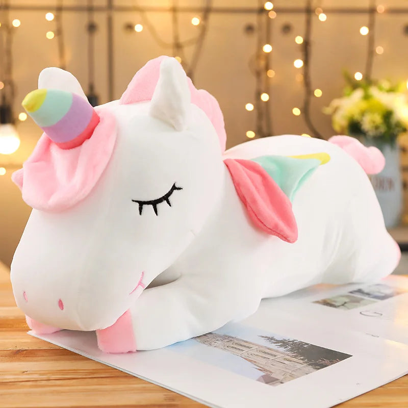 1pc 25cm Unicorn Action Figure Plush Toy Huggable Bear Doll Doll Girl Sleeping Long Pillow Cute Bed Doll For Girl