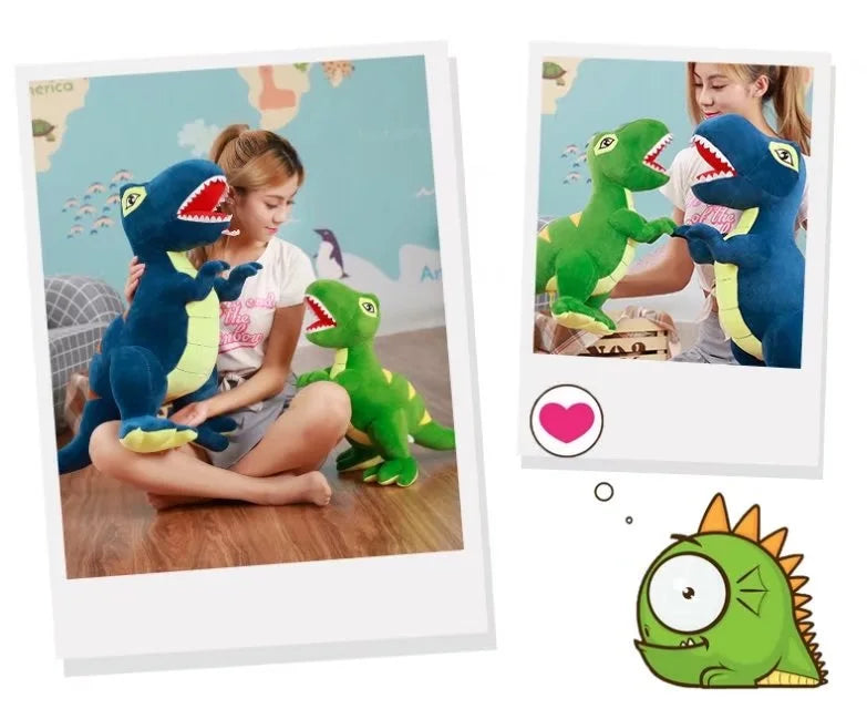 Hot 60cm/90cm Cartoon Dinosaur Plush Toys Hobbies Huge Tyrannosaurus Rex Plush Dolls Stuffed Toys For Children Boys Classic Toys