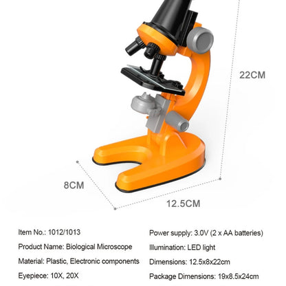 Zoom Children Microscope Biology Lab LED 1200x School Science Experiment Kit Education Scientific Toys Gifts For Kids Scientist