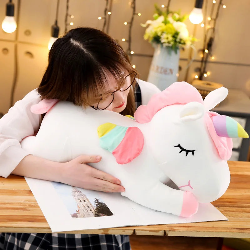 1pc 25cm Unicorn Action Figure Plush Toy Huggable Bear Doll Doll Girl Sleeping Long Pillow Cute Bed Doll For Girl