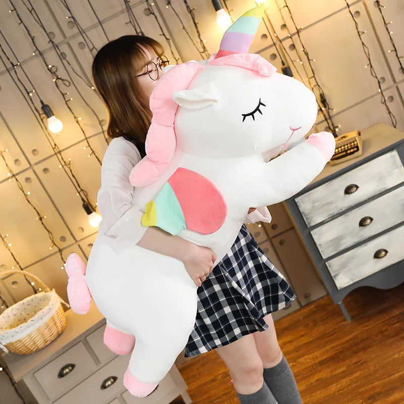 1pc 25cm Unicorn Action Figure Plush Toy Huggable Bear Doll Doll Girl Sleeping Long Pillow Cute Bed Doll For Girl