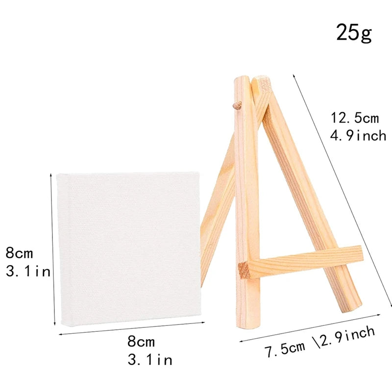 Wood Mini Easel For The Artist Oil Painting White Canvas Painting Cloth Furniture Furnishing For Painting Canvas Art Supplies