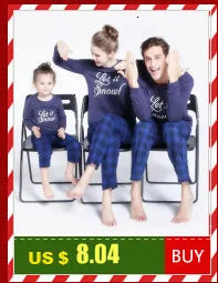 Christmas Homewear Family Clothes Print Long Sleeve Sleepwear Tracksuit Mother Daughter Father Son Matching Outfits Baby Rompers