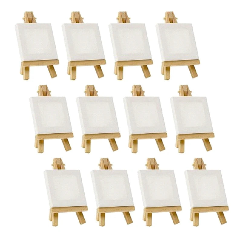 Wood Mini Easel For The Artist Oil Painting White Canvas Painting Cloth Furniture Furnishing For Painting Canvas Art Supplies