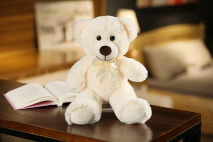 35CM Cute Colorful Bow Tie Bear Doll Plush Toy Hug Bear Doll Children Birthday Gift Pillow Teddy bear Home Living Room Bedroom