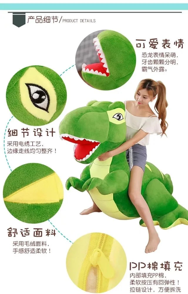 Hot 60cm/90cm Cartoon Dinosaur Plush Toys Hobbies Huge Tyrannosaurus Rex Plush Dolls Stuffed Toys For Children Boys Classic Toys