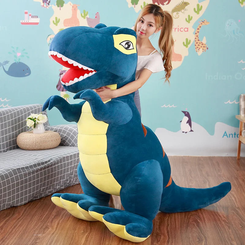 Hot 60cm/90cm Cartoon Dinosaur Plush Toys Hobbies Huge Tyrannosaurus Rex Plush Dolls Stuffed Toys For Children Boys Classic Toys