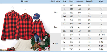 Autumn Family Matching Outfits Plaid Sweatshirts Full Family Mother Father Daughter Son Long Sleeve Blouse Clothes Couple Wear