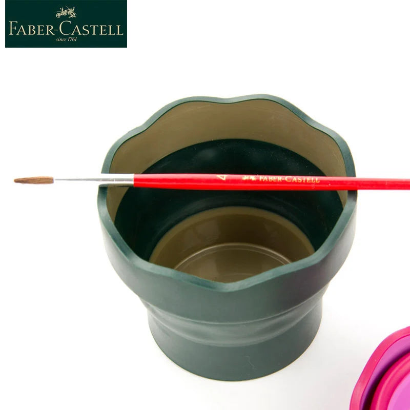 Faber Castell Wash brush bucket Scalable Telescopic Art Wash Pen Cup Folding Bucket Water Cup Sketch Painting Art Supplies