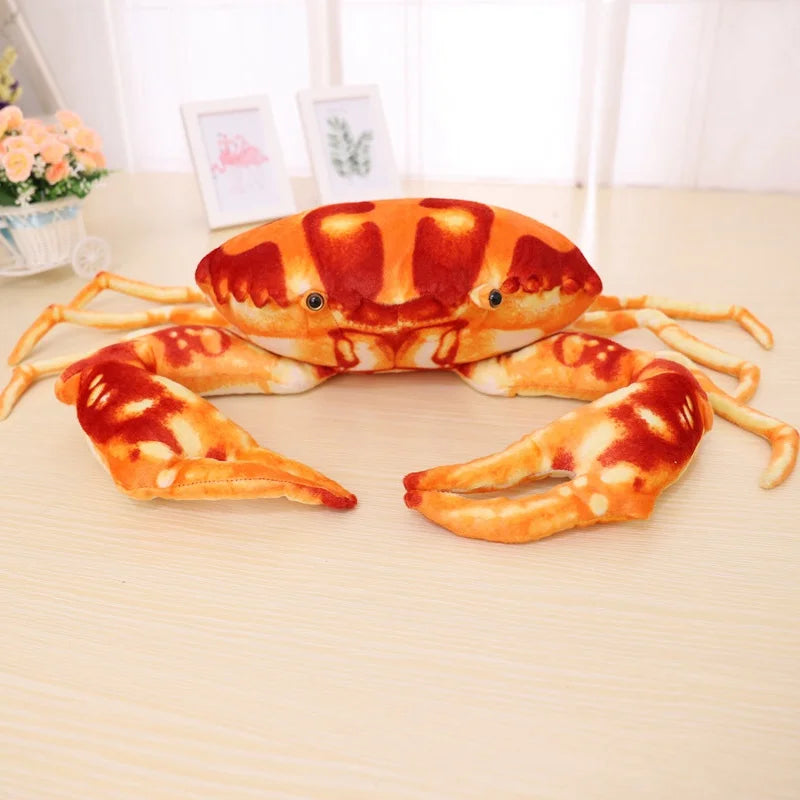 Simulation Crab Plush Toy Soft Cartoon Creative Crab Stuffed Animal Doll Home Decoration Toys Sofa Pillow Boys Birthday Gift