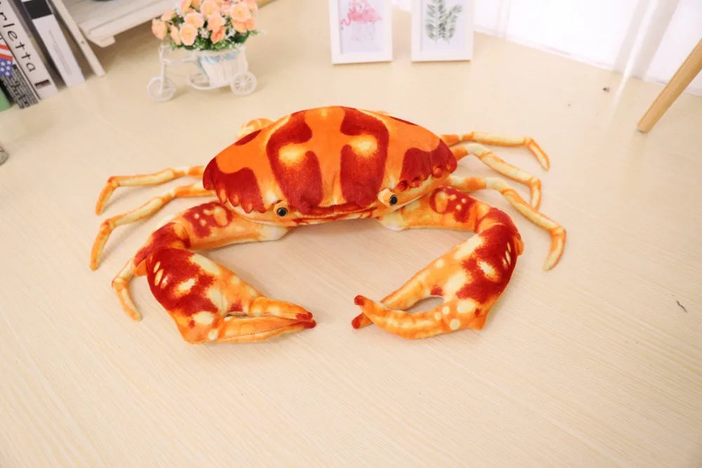 Simulation Crab Plush Toy Soft Cartoon Creative Crab Stuffed Animal Doll Home Decoration Toys Sofa Pillow Boys Birthday Gift