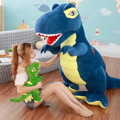 Hot 60cm/90cm Cartoon Dinosaur Plush Toys Hobbies Huge Tyrannosaurus Rex Plush Dolls Stuffed Toys For Children Boys Classic Toys