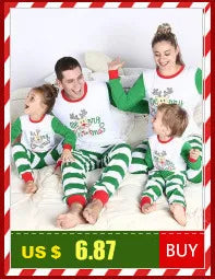 Christmas Homewear Family Clothes Print Long Sleeve Sleepwear Tracksuit Mother Daughter Father Son Matching Outfits Baby Rompers