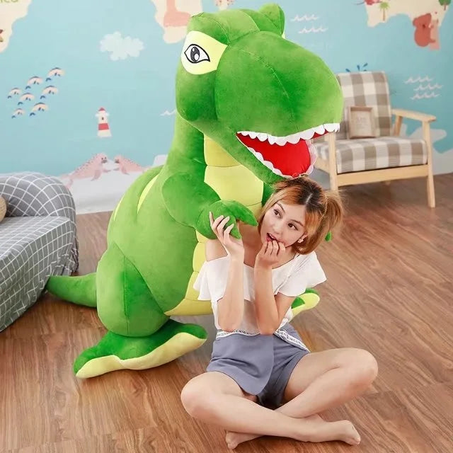 Hot 60cm/90cm Cartoon Dinosaur Plush Toys Hobbies Huge Tyrannosaurus Rex Plush Dolls Stuffed Toys For Children Boys Classic Toys