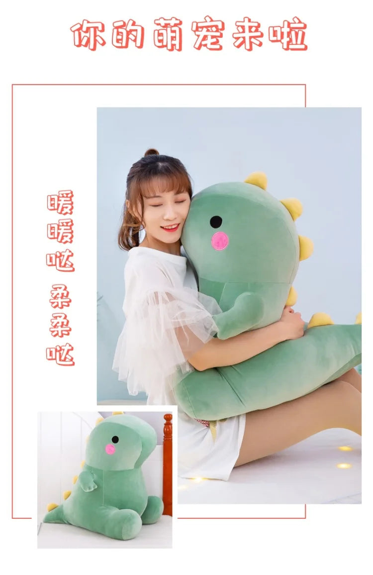 25-50cm Super Soft Lovely Dinosaur Plush Doll Cartoon Stuffed Animal Dino Toy for Kids Baby Hug Doll Sleep Pillow Home Decor