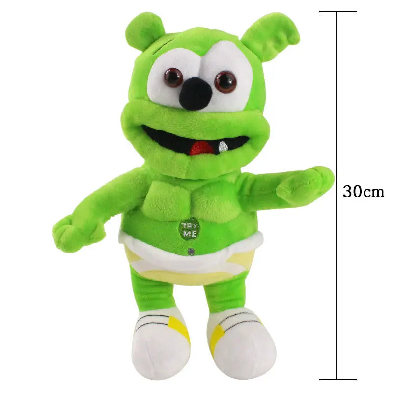 30cm Singing Gummy Plush Toys With Music Voice Gummy Bear Stuffed Dolls Peluche Sounding Bear Plushie Toys Baby Toys for Kids