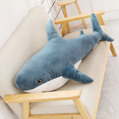 80/100/140cm Giant Shark skin Plush Toy Soft Plush Shark Skin Semi-finished Coat Fish Pillow Toys Dolll Gift for Kids Child