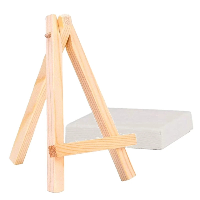 Wood Mini Easel For The Artist Oil Painting White Canvas Painting Cloth Furniture Furnishing For Painting Canvas Art Supplies