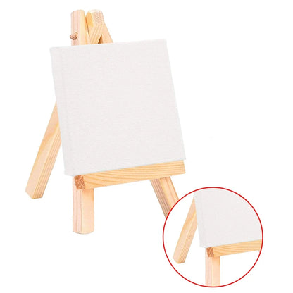 Wood Mini Easel For The Artist Oil Painting White Canvas Painting Cloth Furniture Furnishing For Painting Canvas Art Supplies