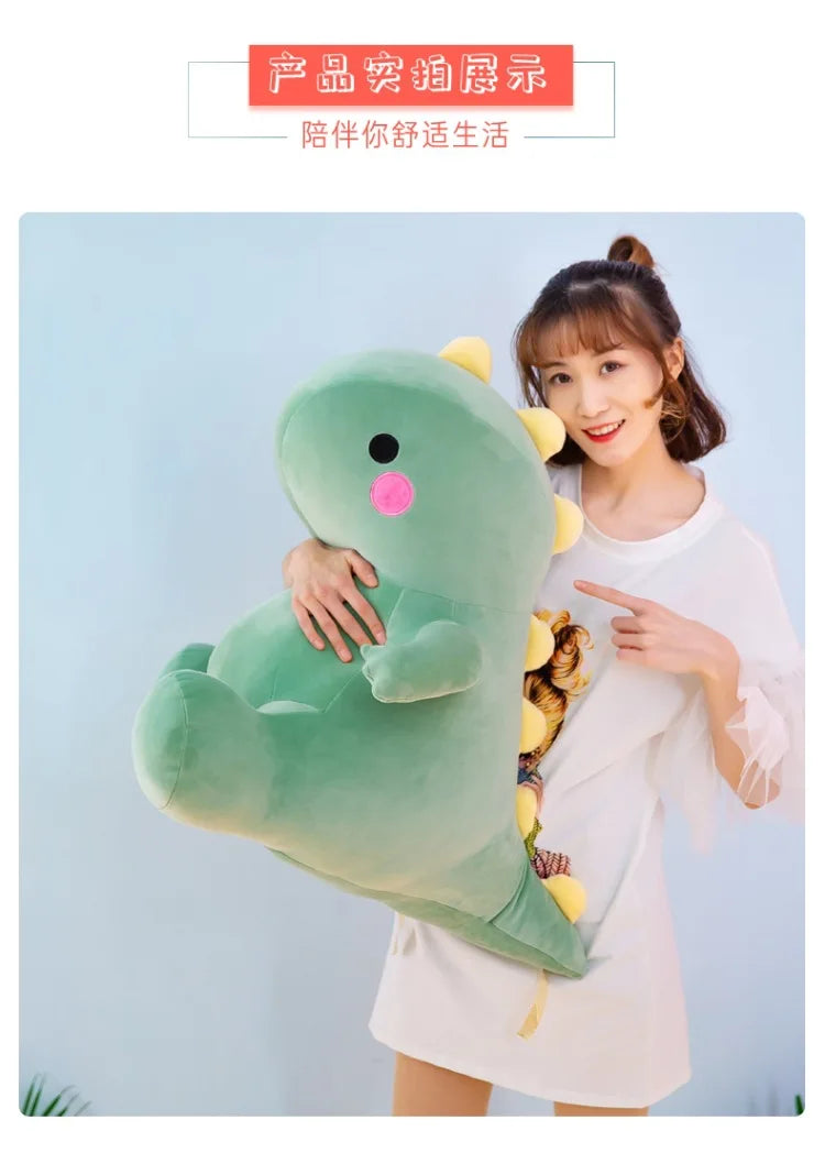 25-50cm Super Soft Lovely Dinosaur Plush Doll Cartoon Stuffed Animal Dino Toy for Kids Baby Hug Doll Sleep Pillow Home Decor