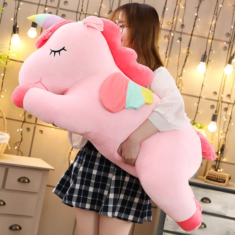 1pc 25cm Unicorn Action Figure Plush Toy Huggable Bear Doll Doll Girl Sleeping Long Pillow Cute Bed Doll For Girl