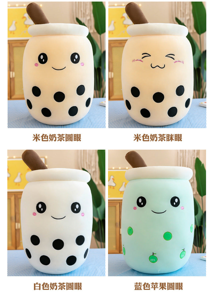 Bubble Tea Cup Plush Toys Kawaii Fruit Milk Tea Design Kids Stuffed Doll Soft Pillow Cushion Birthday Gift for Girl Friend