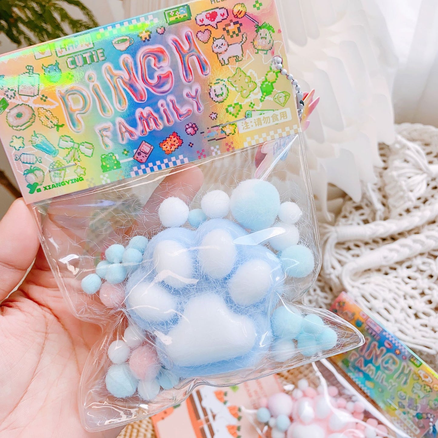 Christmas antistress foot Soft squish foot Sticky Stress Relief Relax Toys Squeeze taba squish Cat Paw Toy Cartoon Kawaii