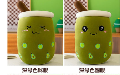 Bubble Tea Cup Plush Toys Kawaii Fruit Milk Tea Design Kids Stuffed Doll Soft Pillow Cushion Birthday Gift for Girl Friend