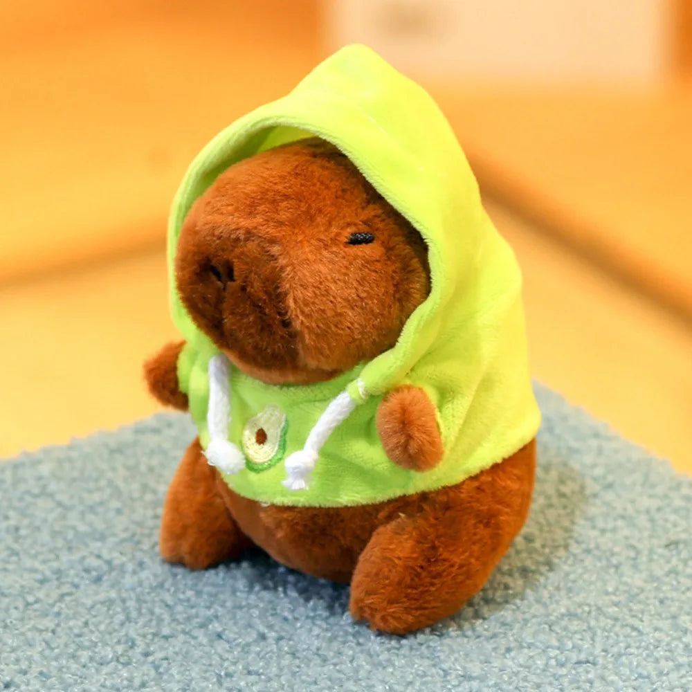 Capybara Plush Toy Hoodie with Wings Plush Pendant Small Size Stuffed Animals Simulation Doll Birthday Party