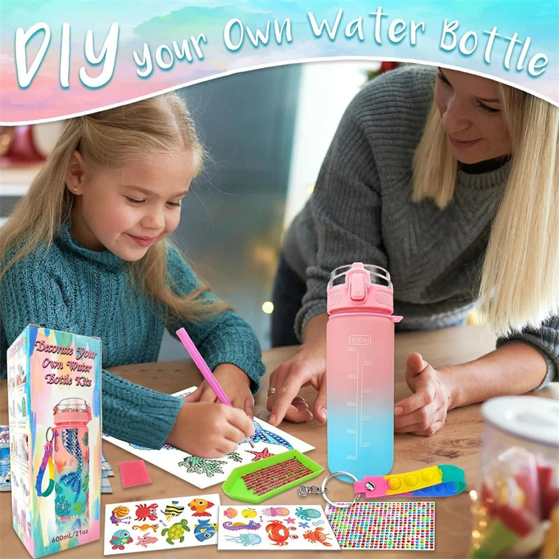 Decorate Your Own Water Bottle Kits for Girls DIY Mermaid Birthday Decorations Arts and Crafts  Toys Christmas Gift