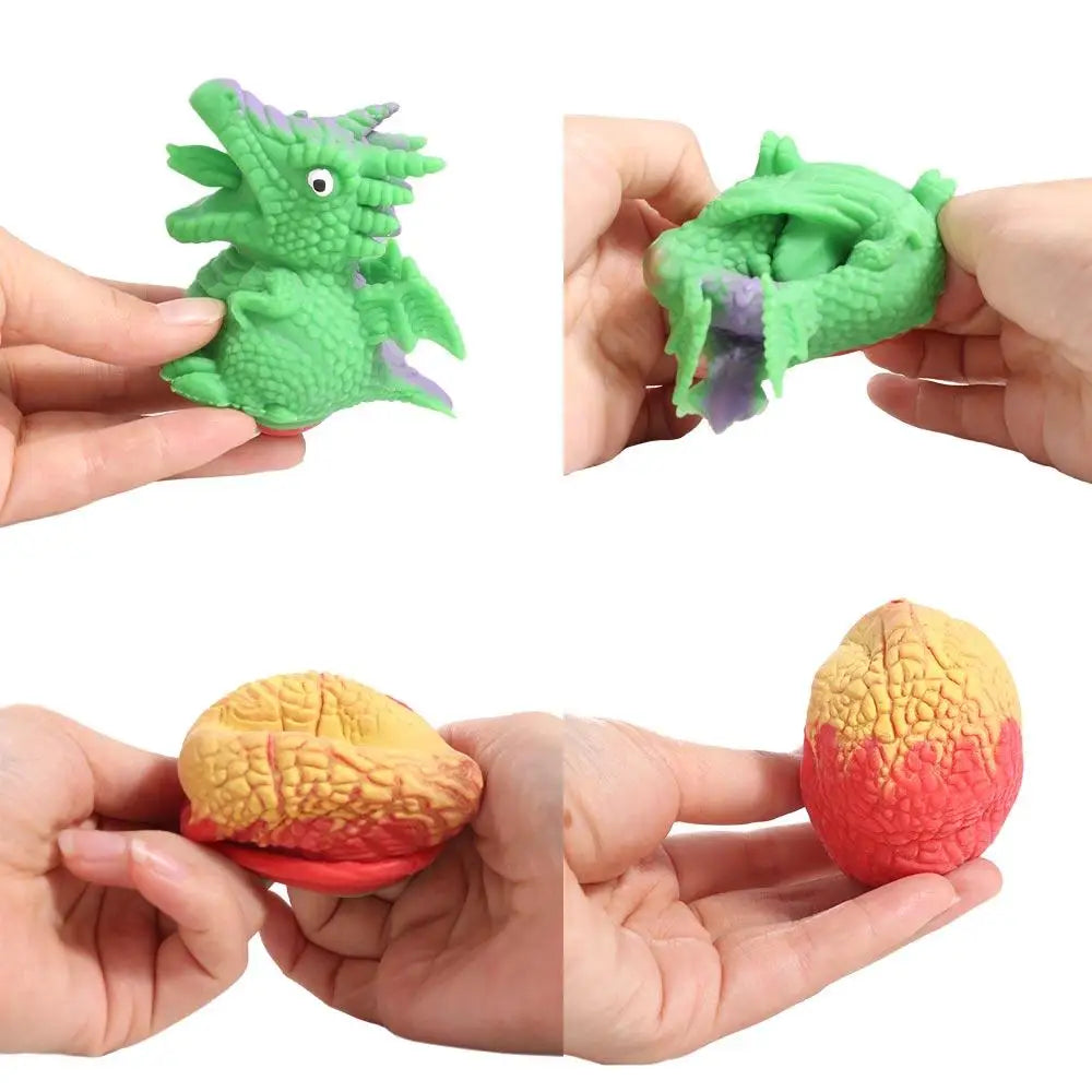 TPR Simulation Flip Dinosaur Eggs Toy Flipable Interactive Games Flip Dinosaur Egg Model Novelty Pinch Kneading