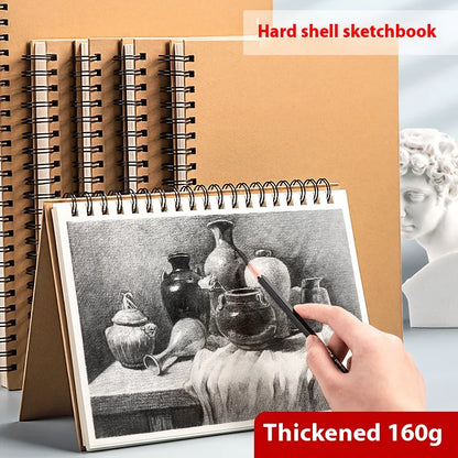 Professional sketchbook Thick paper 160 GSM Drawing Watercolor Spiral notebook Art school Sketching supplies drawing notepad