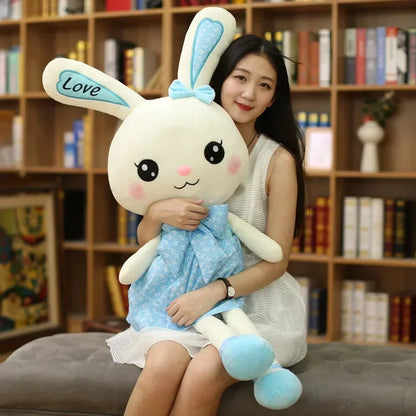 Rabbit Plush Toy Cute Skirt Rabbit Soft Animal Kids Cartoon Big Ear Bunny Plush Hug Stuffed Pillow Girl Christmas Birthday Gift