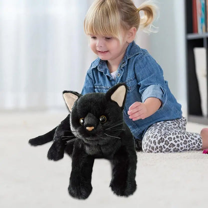 Aline Black Cat Plush Toy Stuffed Animal Black Kitten Doll Pillow Boys Girls Soft Toys Children Birthday Gifts Popular Toys 2023