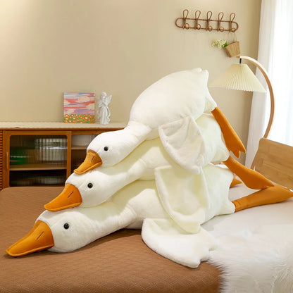 90-190cm Lovely Big White Goose Throw Pillow Plush Toy Big Goose Doll Sleep on Bed Birthday Gift Girl Envio Gratis Stuffed Toys