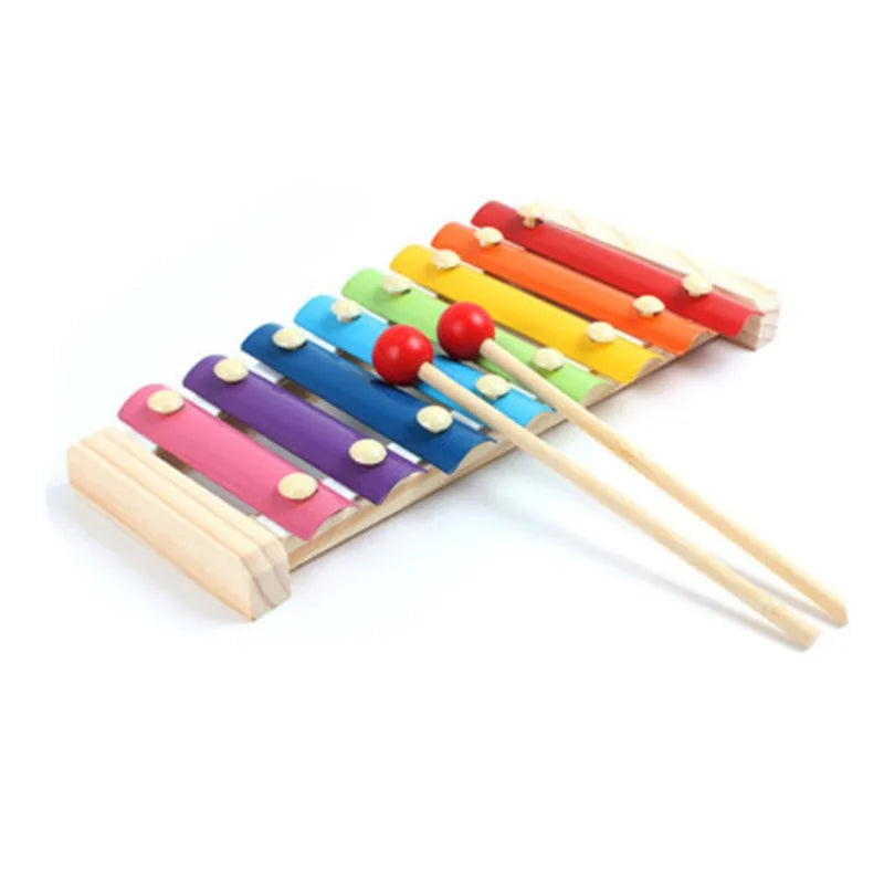 Wooden 8 Tones Multicolor Xylophone Wood Musical Instrument Toys For Baby Kids Wood Musical Instrument Toys Accessories