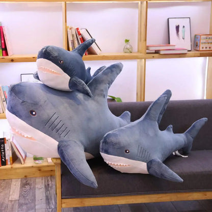 80/100/140cm Giant Shark skin Plush Toy Soft Plush Shark Skin Semi-finished Coat Fish Pillow Toys Dolll Gift for Kids Child