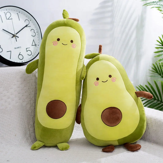 Kawaii Stuffed Fruit Avocado Doll Green Giant Avocado Plush Toy Soft Doll Big Sleeping Pillow Birthday Cute Gift for Girl