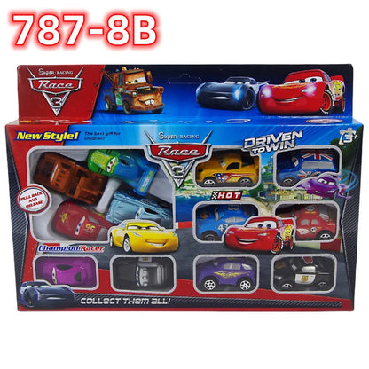 12Pcs Disney Pixar Cars Lightning McQueen Jackson Storm Mater PVC Model Car Toy For Kid birthday Gift