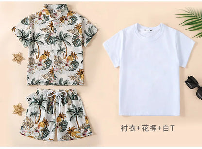 Vacation Look Couple Matching Clothes Family Clothing Mother and Daughter Resort Dress Father Beach Shirts Shorts Two Piece Sets