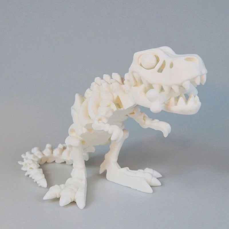 3D Printed Dragon Set Crafts Model Decoration Fidget Toy Rotatable Tyrannosaurus Rex Skeleton Dinosaur Gift for Kids Birthdays