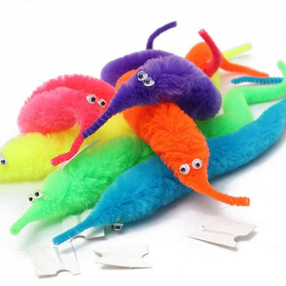 5/10/15Pcs Novelty Funny Props Caterpillars Seahorse Elf Magic Worm Twisty Christmas Halloween Wizard Weird Tricks Toy Kid Gifts