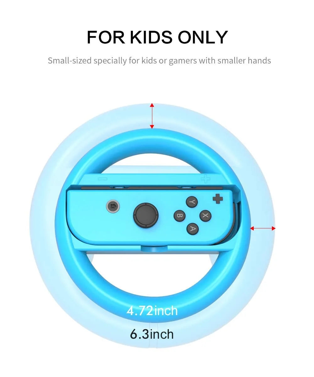 Switch Steering Wheel Racing Wheel Accessories Compatible with Nintendo Switch OLED Joy Con Controller Red and Blue