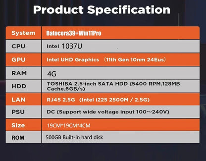 2024 Upgrade Experience with X8 Retro Game Console 500GB Storage 70000+Games 60 Emulators For Wii PS2 DC PSP GameCube XBOX