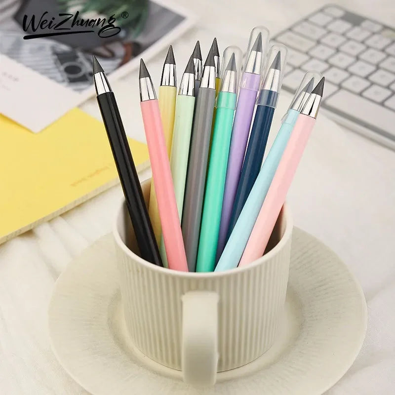 1/6/12 Pcs Eternal Pencil No Ink Infinity Pencils For Kids Art Sketch Drawing Writing Pen Tools Gift School Supplies Stationery